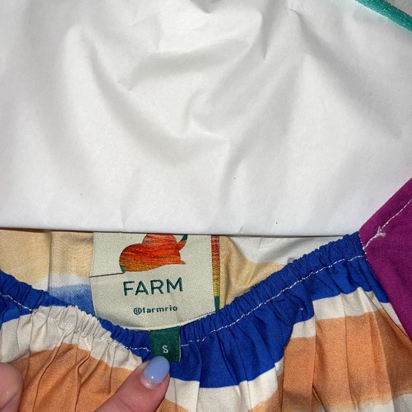 Farm Rio Dancing Stripes Bubble Top - Picture 2 of 2